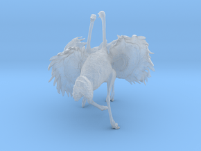 Ostrich 1:48 Fighting Pair in Clear Ultra Fine Detail Plastic