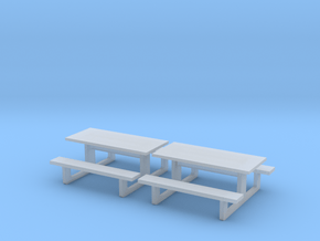 TJ-H01142x2 - Tables en béton in Clear Ultra Fine Detail Plastic