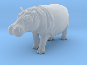 Hippopotamus 1:22 Walking Male in Clear Ultra Fine Detail Plastic