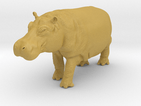 Hippopotamus 1:25 Walking Male in Tan Fine Detail Plastic