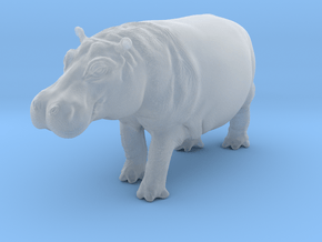 Hippopotamus 1:25 Walking Male in Clear Ultra Fine Detail Plastic