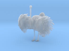 Ostrich 1:25 Wings Spread in Clear Ultra Fine Detail Plastic
