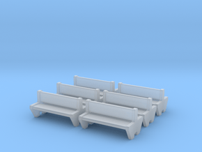 TJ-H04555x6 - bancs de quai en beton, doubles in Clear Ultra Fine Detail Plastic