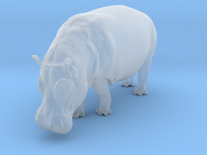 Hippopotamus 1:160 Walking Female in Clear Ultra Fine Detail Plastic