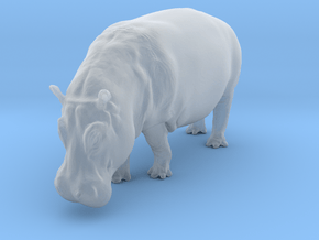 Hippopotamus 1:35 Walking Female in Clear Ultra Fine Detail Plastic