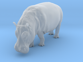 Hippopotamus 1:20 Walking Female in Clear Ultra Fine Detail Plastic