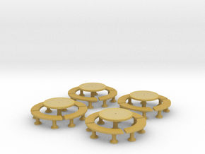 TJ-H01140x4 - Tables beton rondes in Tan Fine Detail Plastic