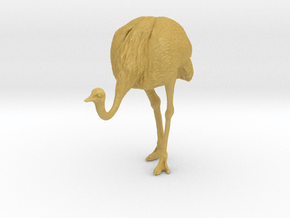 Ostrich 1:20 Head Down in Tan Fine Detail Plastic