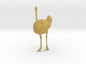 Ostrich 1:12 Standing Calm in Tan Fine Detail Plastic