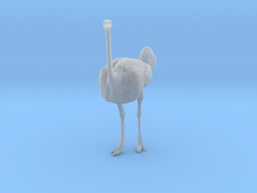 Ostrich 1:12 Standing Calm in Clear Ultra Fine Detail Plastic