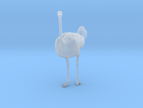 Ostrich 1:48 Standing Calm in Clear Ultra Fine Detail Plastic