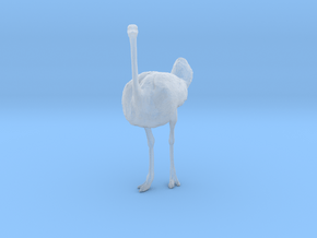 Ostrich 1:64 Standing Calm in Clear Ultra Fine Detail Plastic