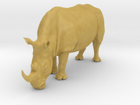 White Rhinoceros 1:32 Grazing Female in Tan Fine Detail Plastic