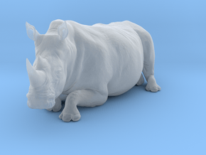 White Rhinoceros 1:32 Lying Female in Clear Ultra Fine Detail Plastic