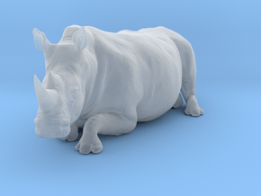 White Rhinoceros 1:48 Lying Female in Clear Ultra Fine Detail Plastic