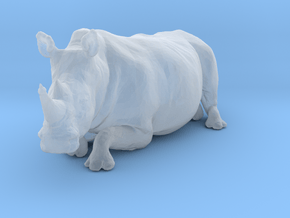 White Rhinoceros 1:76 Lying Female in Clear Ultra Fine Detail Plastic