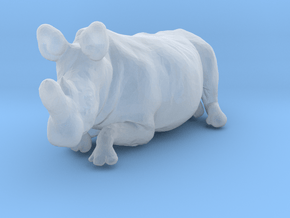 White Rhinoceros 1:160 Lying Female in Clear Ultra Fine Detail Plastic