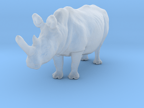 White Rhinoceros 1:160 Standing Male in Clear Ultra Fine Detail Plastic