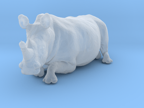 White Rhinoceros 1:120 Lying Female in Clear Ultra Fine Detail Plastic