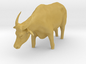 Domestic Asian Water Buffalo 1:24 Stands in Water in Tan Fine Detail Plastic