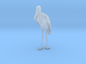 Marabou Stork 1:16 Standing in Clear Ultra Fine Detail Plastic