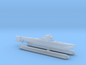 Submarine Type "Biber" 1/285 6mm in Clear Ultra Fine Detail Plastic