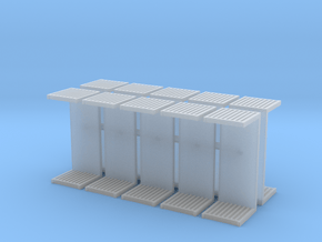 Container 20ft Flatbed 1/350 in Clear Ultra Fine Detail Plastic
