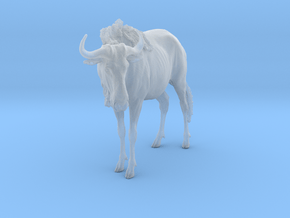 Blue Wildebeest 1:20 Standing Male in Clear Ultra Fine Detail Plastic