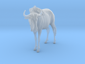 Blue Wildebeest 1:22 Standing Male in Clear Ultra Fine Detail Plastic