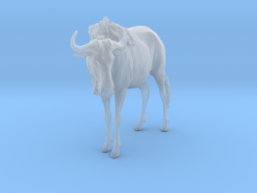 Blue Wildebeest 1:25 Standing Male in Clear Ultra Fine Detail Plastic