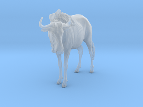 Blue Wildebeest 1:24 Standing Male in Clear Ultra Fine Detail Plastic