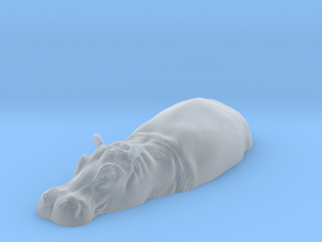 Hippopotamus 1:160 Lying in Water 2 in Clear Ultra Fine Detail Plastic