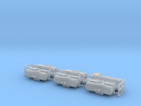 Small Tank Car Train 1/285 in Clear Ultra Fine Detail Plastic