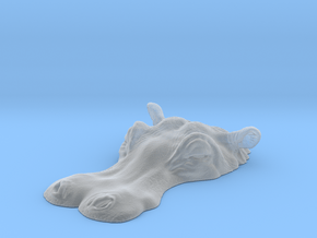 Hippopotamus 1:72 Lying in Water 5 in Clear Ultra Fine Detail Plastic