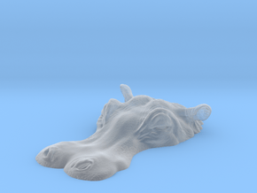 Hippopotamus 1:64 Lying in Water 5 in Clear Ultra Fine Detail Plastic