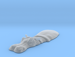 Hippopotamus 1:72 Lying in Water 6 in Clear Ultra Fine Detail Plastic
