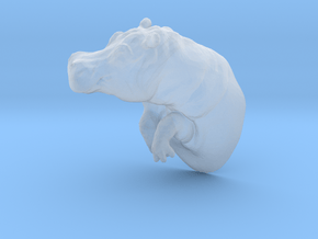 Hippopotamus 1:96 Splashing in Water in Clear Ultra Fine Detail Plastic