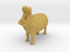 Hippopotamus 1:16 Male with Open Mouth in Tan Fine Detail Plastic