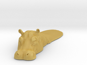 Hippopotamus 1:35 Lying in Water 1 in Tan Fine Detail Plastic