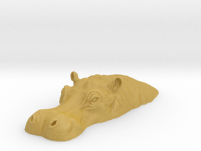 Hippopotamus 1:6 Lying in Water 4 in Tan Fine Detail Plastic