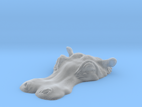 Hippopotamus 1:6 Lying in Water 5 in Clear Ultra Fine Detail Plastic