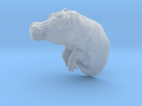 Hippopotamus 1:20 Splashing in Water in Clear Ultra Fine Detail Plastic