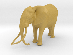 African Bush Elephant 1:22 Tusker Bull Satao in Tan Fine Detail Plastic
