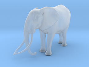 African Bush Elephant 1:96 Tusker Bull Satao in Clear Ultra Fine Detail Plastic