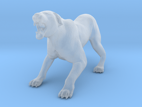 Lion 1:45 Aggressive Lioness in Clear Ultra Fine Detail Plastic