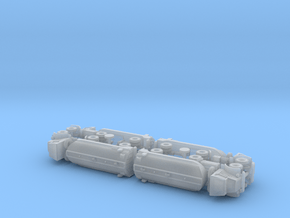 Autocar U-7144-T w. 2000 gal. Tanktrailer 1/220 in Clear Ultra Fine Detail Plastic