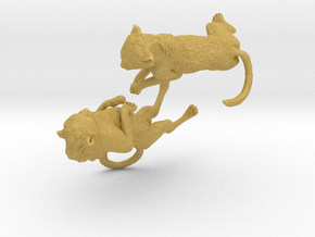 Cheetah 1:9 Playing Cubs in Tan Fine Detail Plastic