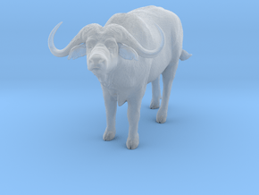 Cape Buffalo 1:12 Standing Male 2 in Clear Ultra Fine Detail Plastic