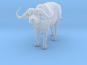 Cape Buffalo 1:45 Standing Male 2 in Clear Ultra Fine Detail Plastic