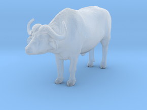 Cape Buffalo 1:64 Standing Male 3 in Clear Ultra Fine Detail Plastic